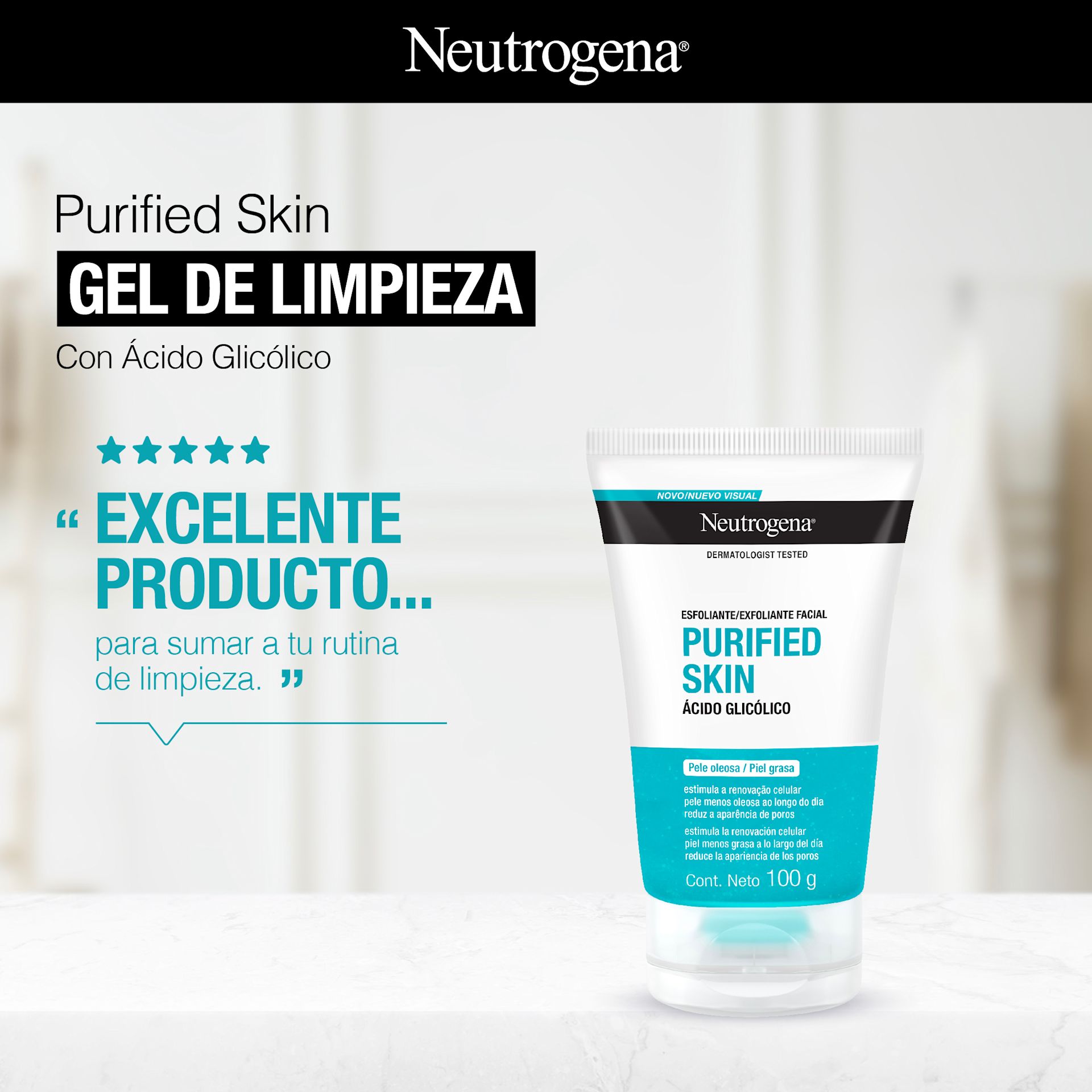 Gel de Limpieza NEUTROGENA® PURIFIED SKIN® x 150g - Image 4 - Neutrogena - es-AR