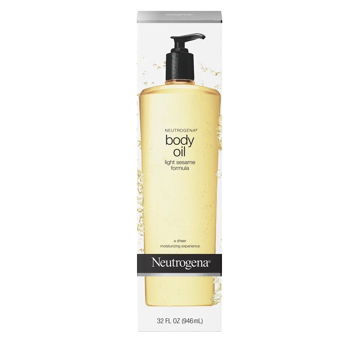 Neutrogena® Body Oil, Light Sesame Formula For Dry Skin Front of Pack