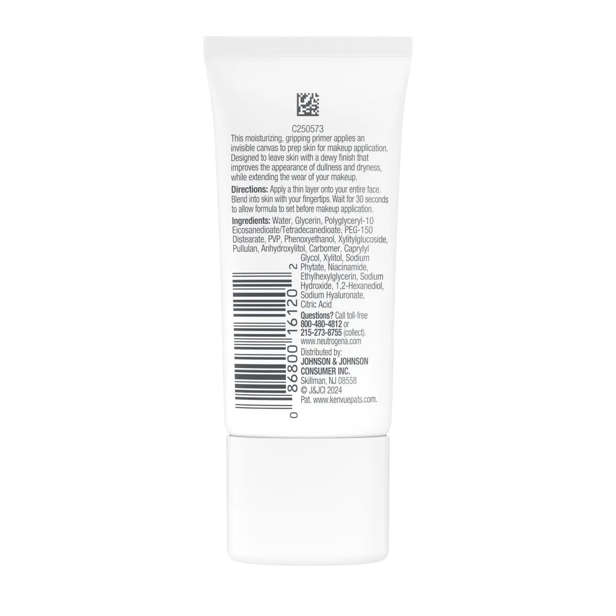 NTG_NA_US_086800161202_681612000_147506_HB_Grip_Primer_1oz_00180.webp Neutrogena Hydro Boost Hydrating Grip Primer, 1.0 Oz, back of pack