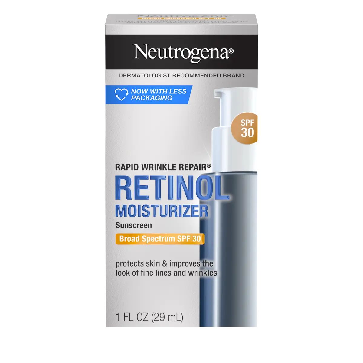 Neutrogena® Rapid Wrinkle Repair Retinol Moisturizer with Sunscreen Broad Spectrum SPF 30 Front of pack