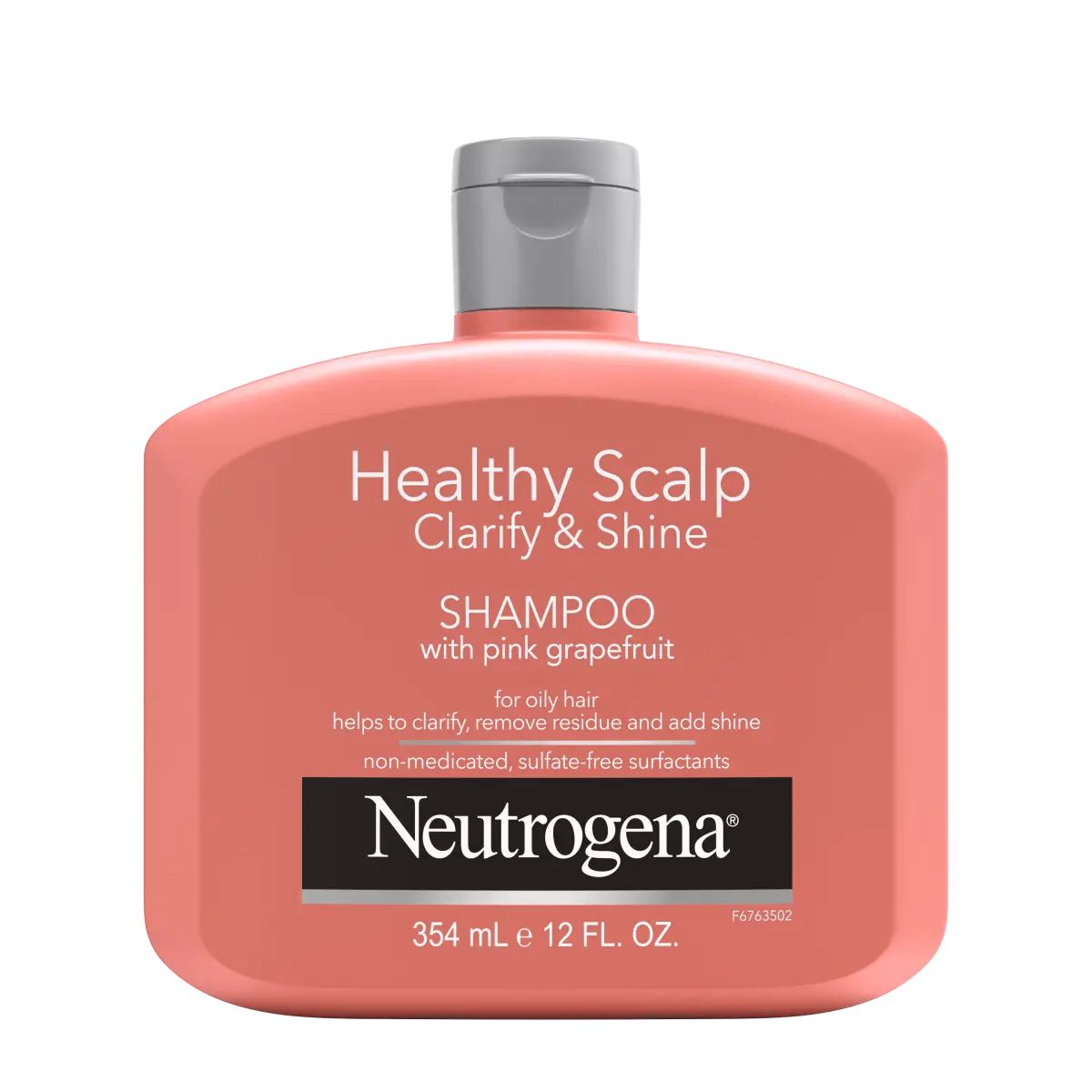 Neutrogena® Healthy Scalp Clarify & Shine Shampoo With Pink Grapefruit, front of pack