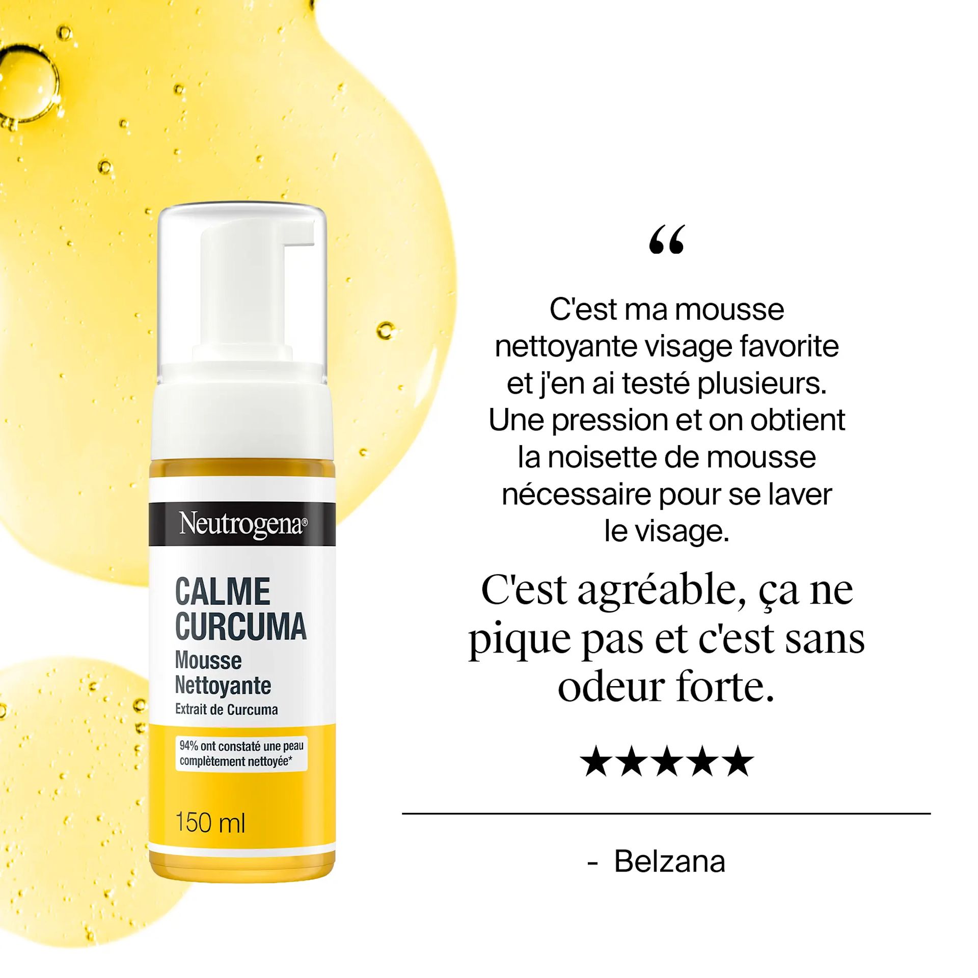 Calme Curcuma : mousse nettoyante