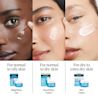 Three women of different skin tones applying Neutrogena Hydro Boost moisturizers for oily, dry, and extra dry skin formulas