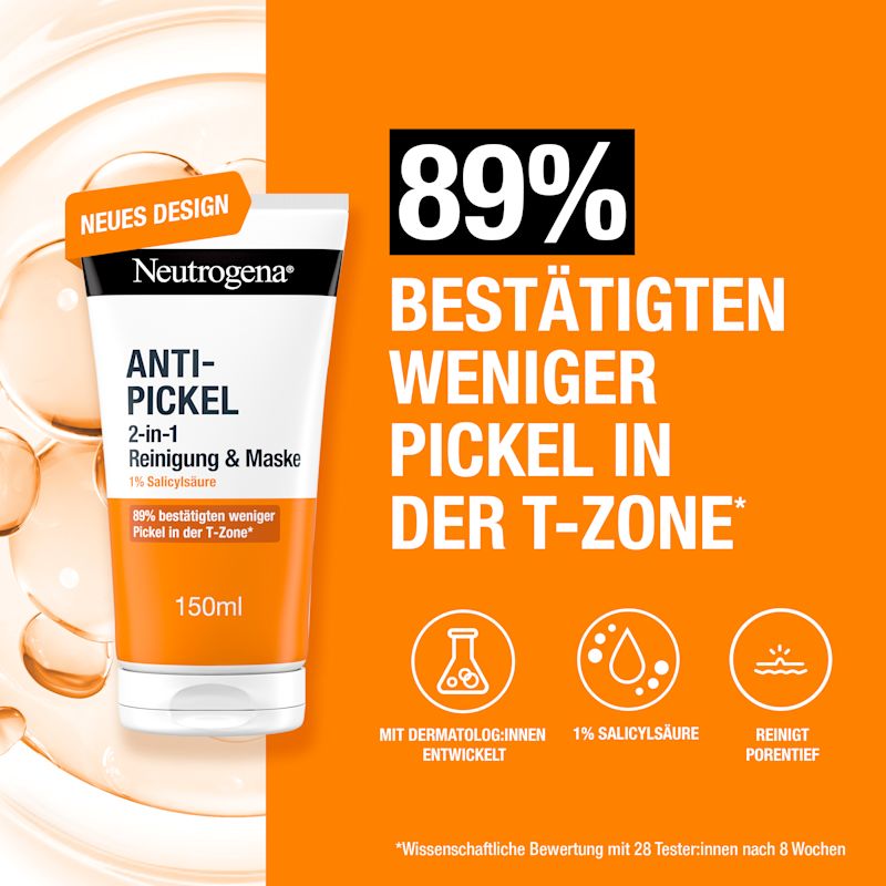 89% bestätigen weniger Pickel in der T-Zone