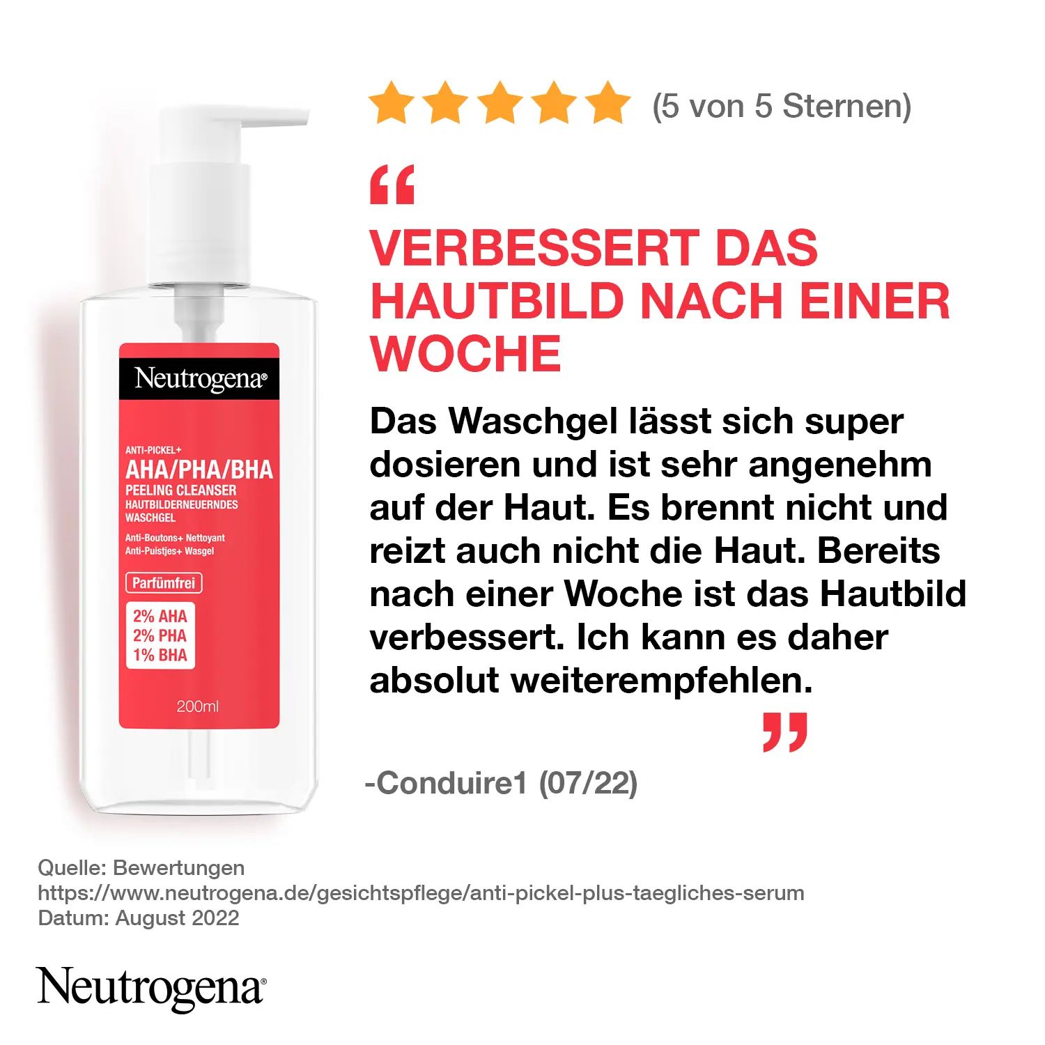 Verbessert das Hautbild nach einer Woche
