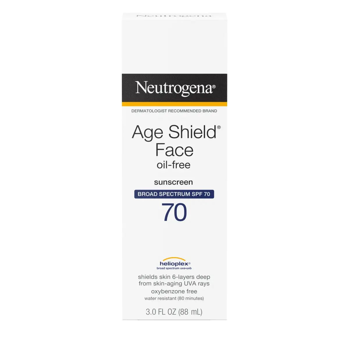 Neutrogena Age Shield® Face Oil-Free Oxybenzone-Free Sunscreen Broad Spectrum SPF 70