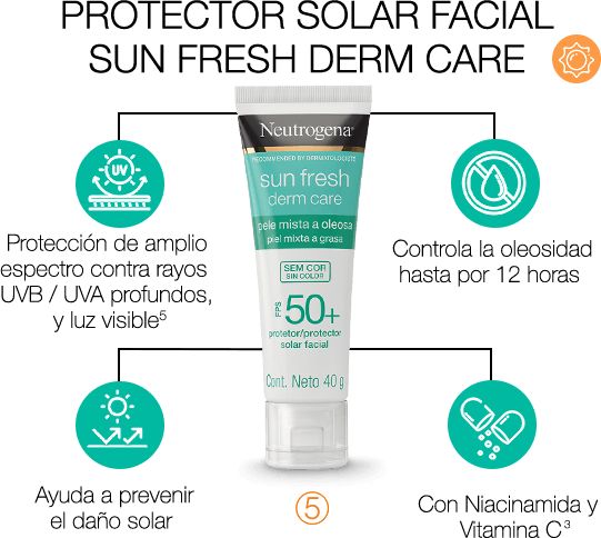 Protector solar facial sun fresh derm