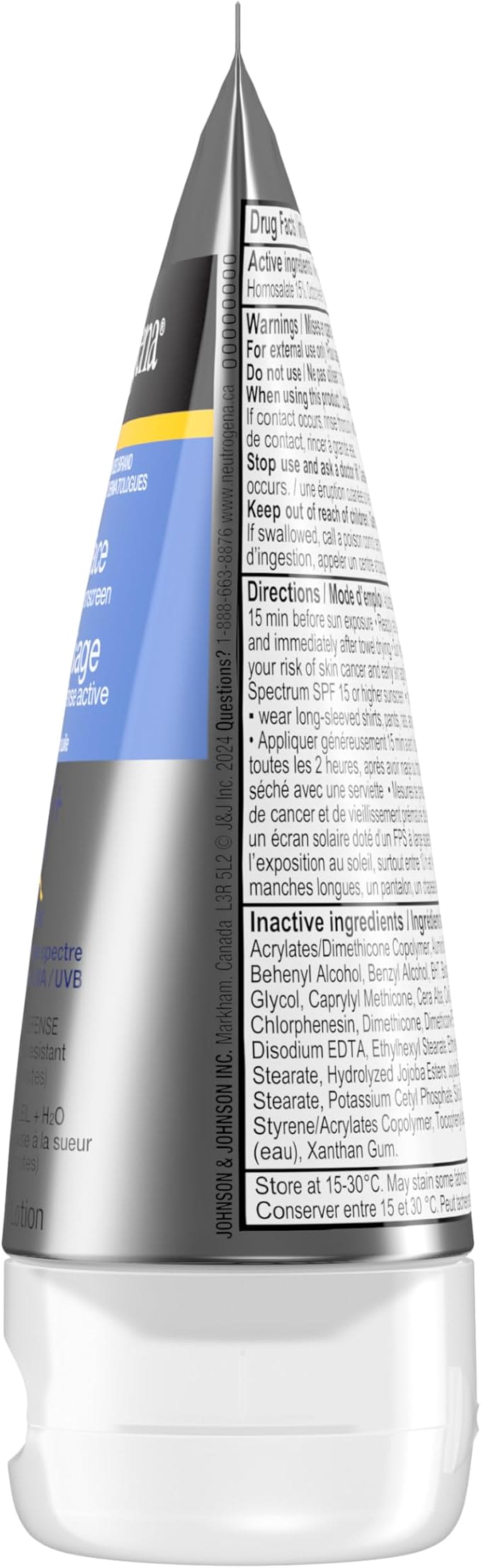 Neutrogena Sport Face Oil-Free Lotion Sunscreen Broad Spectrum SPF 70+, 73mL
