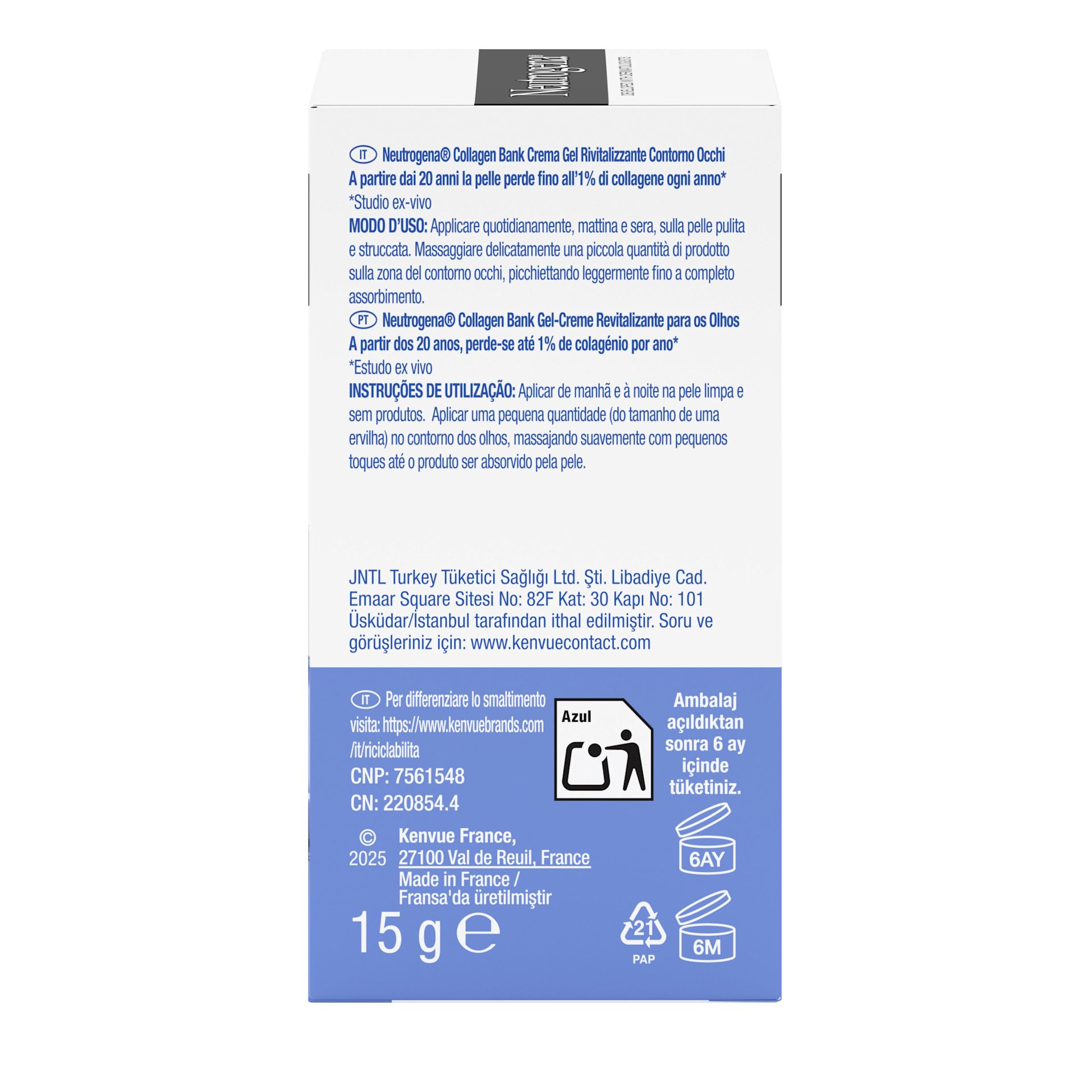 NTG EMEA ES 3574661864297 90770400 520309 CB Eye Gel Cream 15ml 003