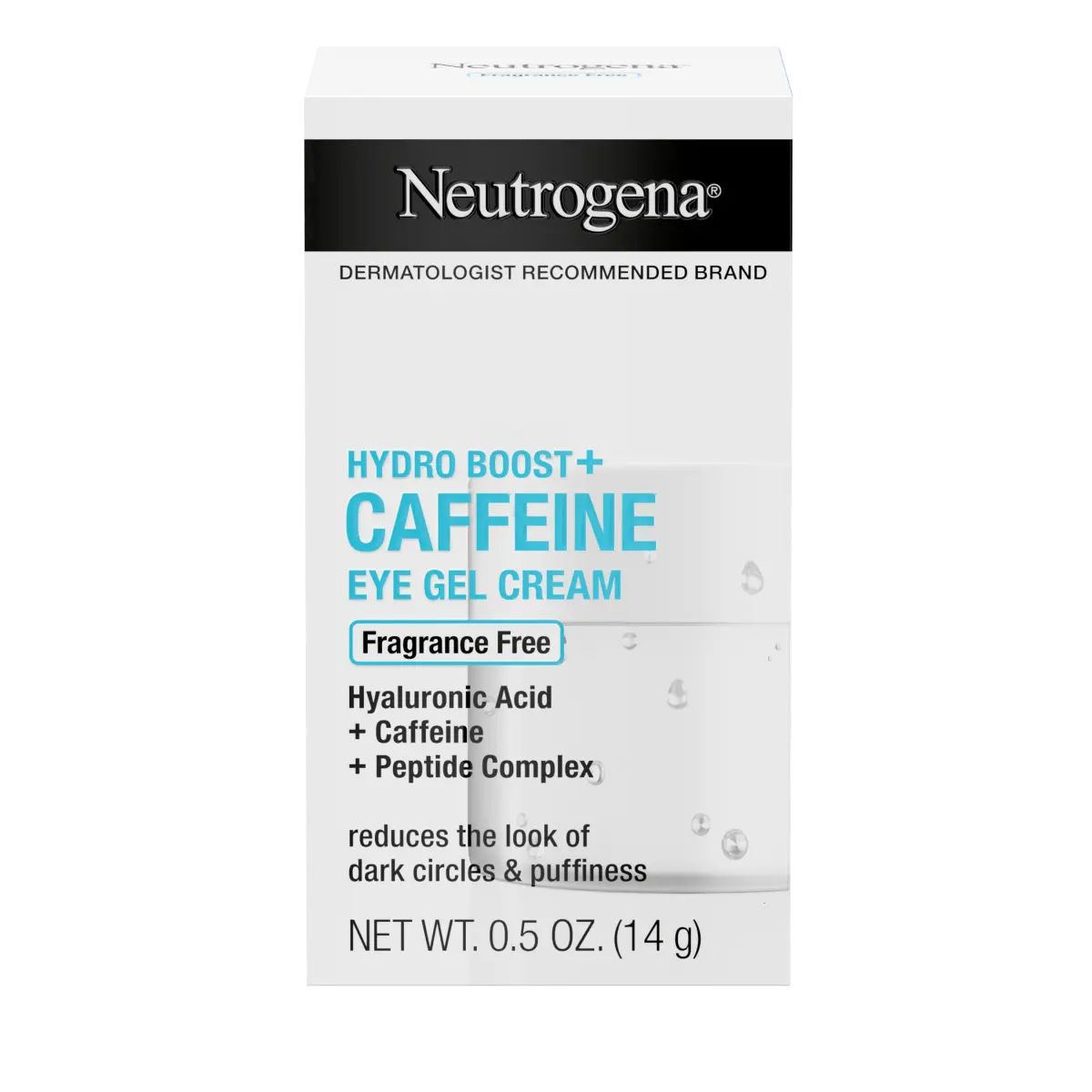 Neutrogena Hydro Boost+ Caffeine Eye Gel Cream, Fragrance Free