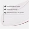 Lightweight, antioxidant-rich lotion; water resistant up to 80 mins, non-greasy feel.