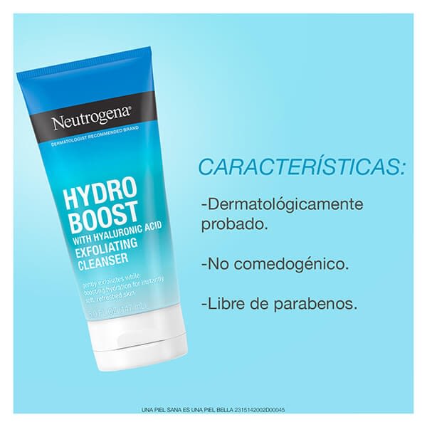 Exfoliante Facial Neutrogena Hydro Boost Ácido Hialurónico 147ml - Características
