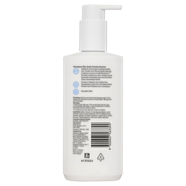 Neutrogena® Ultra Gentle Foaming Cleanser - Image 2 - Neutrogena - en-AU