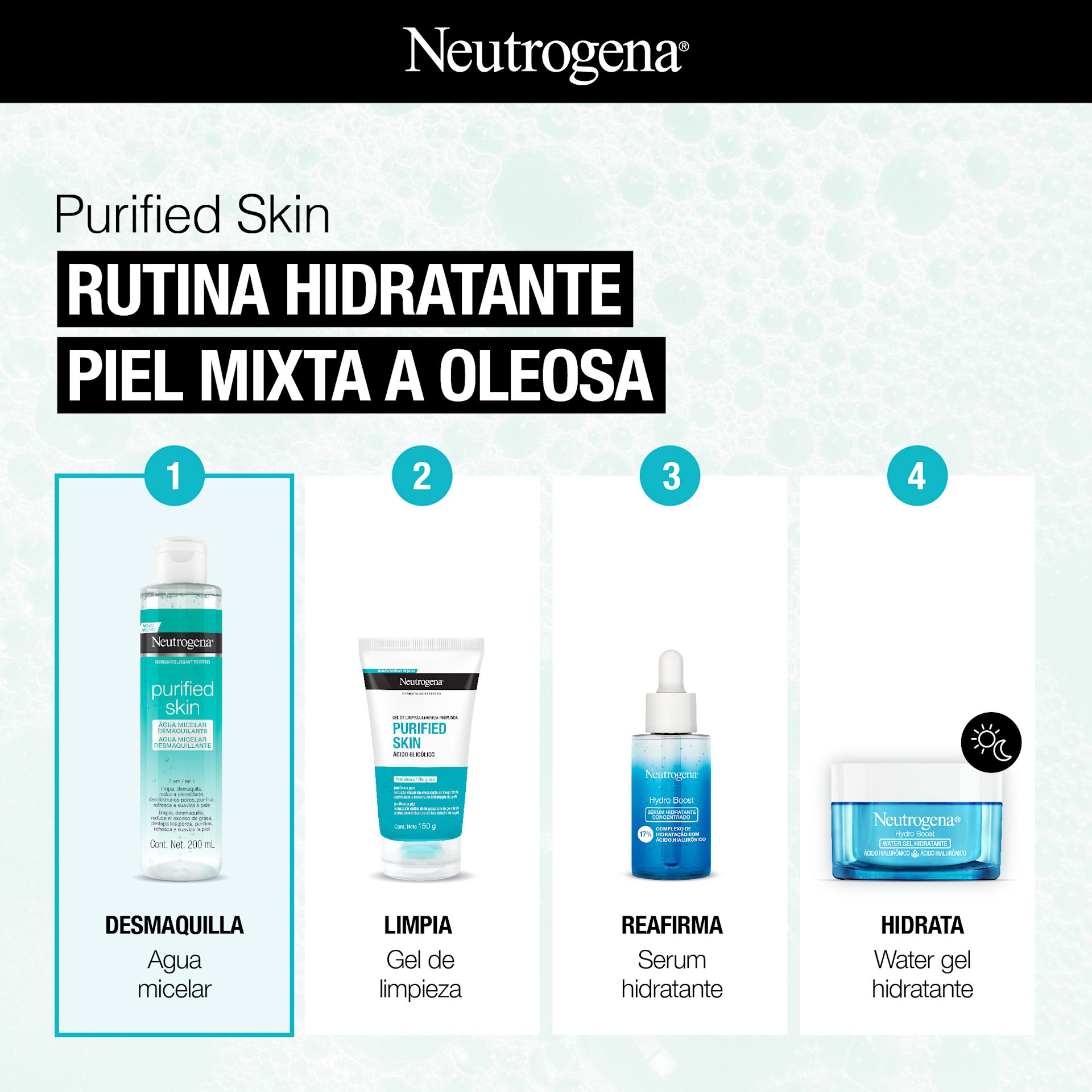NEUTROGENA® PURIFIED SKIN® Agua Micelar 7 en 1 - Image 6 - Neutrogena - es-AR