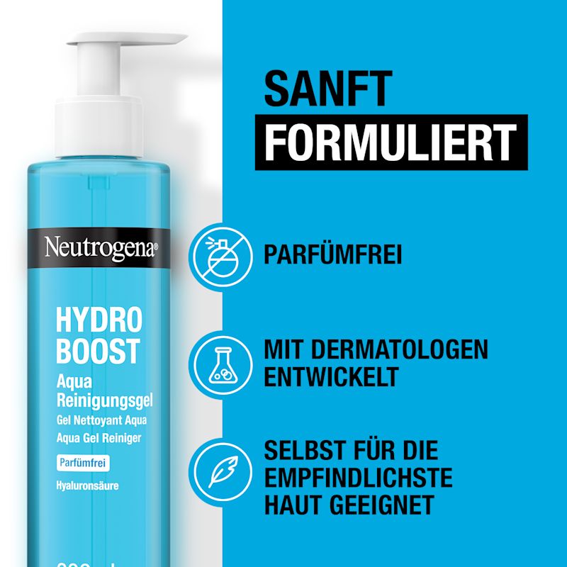 Sanft formuliert, parfümfrei, mit Dermatologen entwickelt, selbst für die empfindlichste Haut geeignet