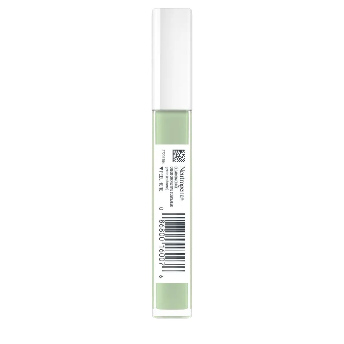 Neutrogena® Clear Coverage Color Correcting Green Concealer, 0.24 Fl. Oz, back of pack