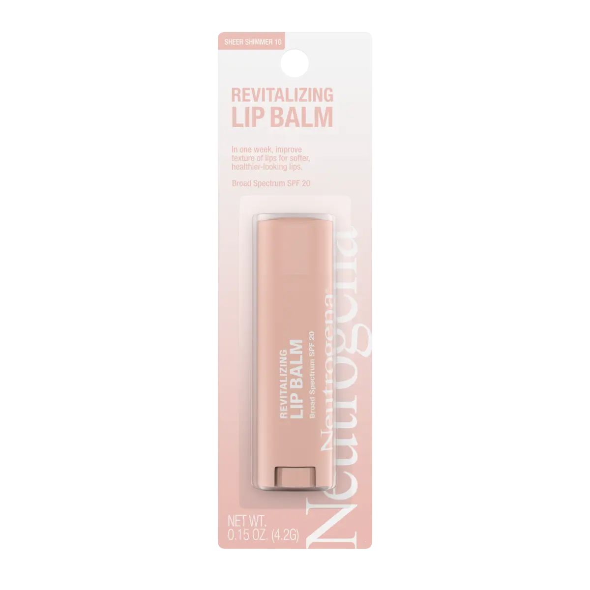 Neutrogena Revitalizing Lip Balm SPF 20, Sheer Shimmer 10, .15 Oz