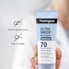 Neutrogena® Ultra Sheer® Dry-Touch Sunscreen SPF 70; free of oxybenzone; free of PABA