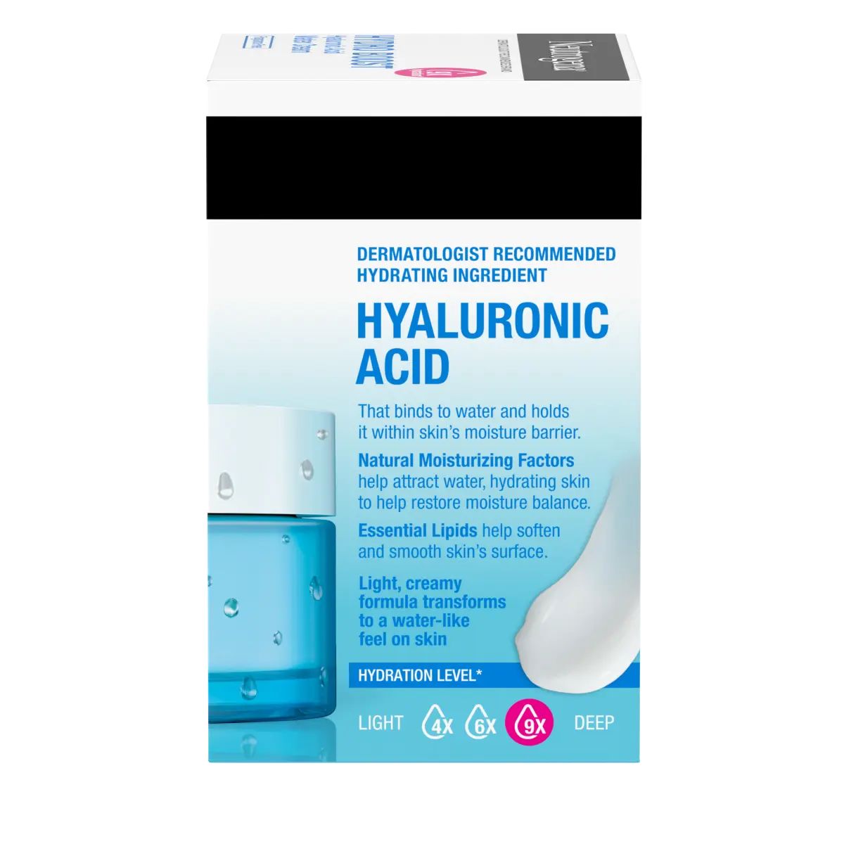 Neutrogena® Hydro Boost Hyaluronic Acid Water Cream Fragrance Free Facial Moisturizer 1.7 Fl. Oz, right side pack
