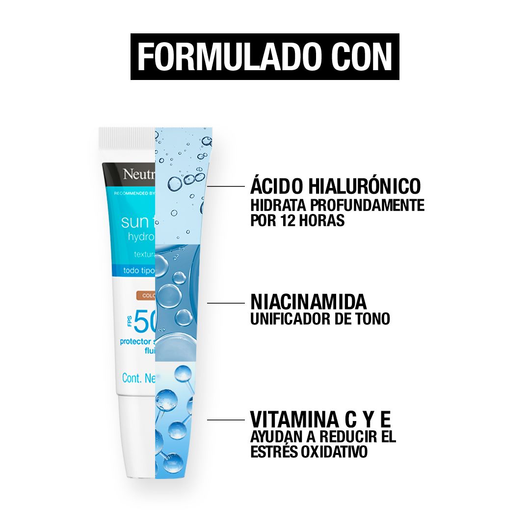 NEUTROGENA SUN FRESH® Hydro Boost FPS 50+ Tono Medio FÓRMULA