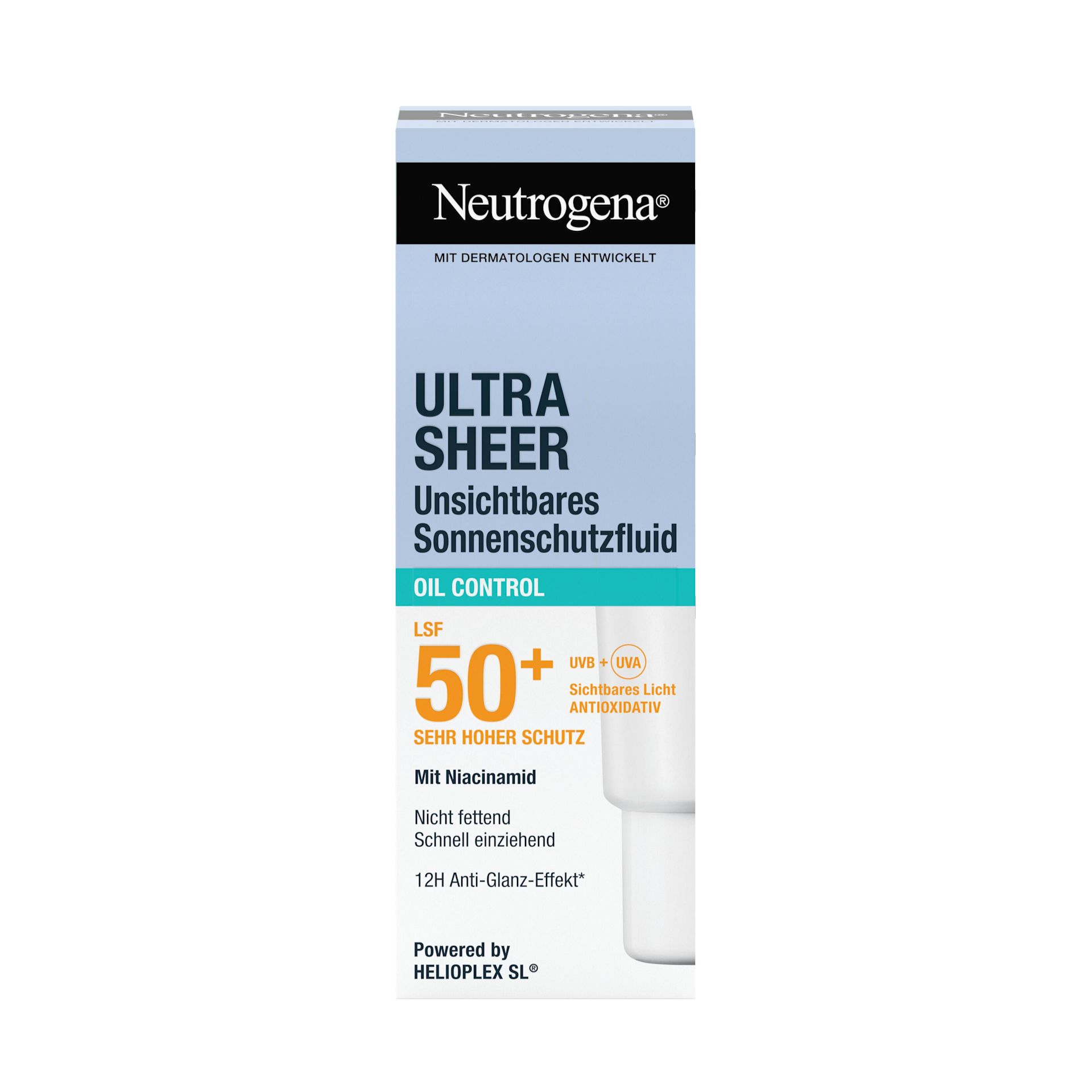 Neutrogena Ultra Sheer Oil Control Sonnenschutzfluid Packshot von vorne