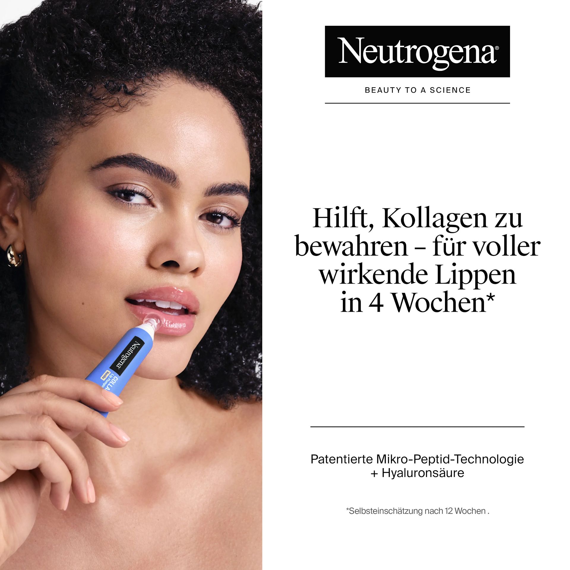 Hilft, Kollagen zu bewahren – für voller wirkende Lippen in 4 Wochen