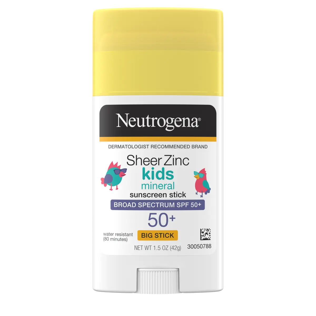 Sheer Zinc Kids Mineral Sunscreen Stick Broad Spectrum SPF 50+ Front of Packaging