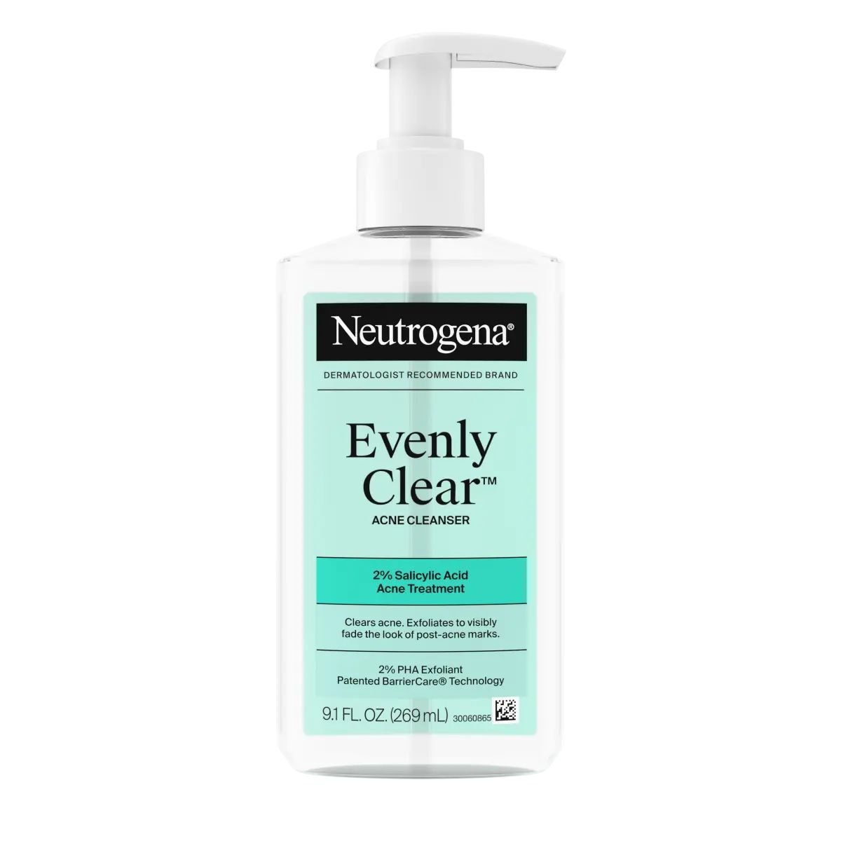 Evenly Clear™ Acne Cleanser Front of Packaging