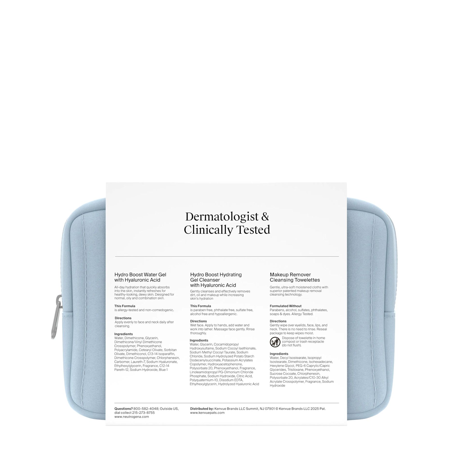 Tate McRae Hydration Set, 3 Items Back of Packaging