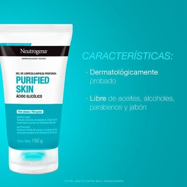 Gel Limpiador Facial Neutrogena® Purified Skin Ácido Glicólico 150g - Image 5 - Neutrogena - es-EC