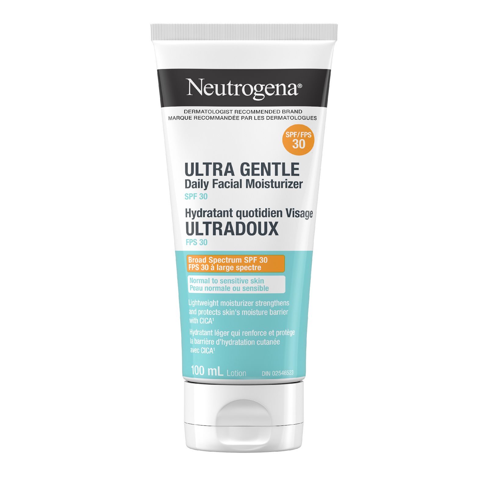 Neutrogena® Ultra Gentle Daily Facial Moisturizer SPF 30, squeeze tube 100 mL