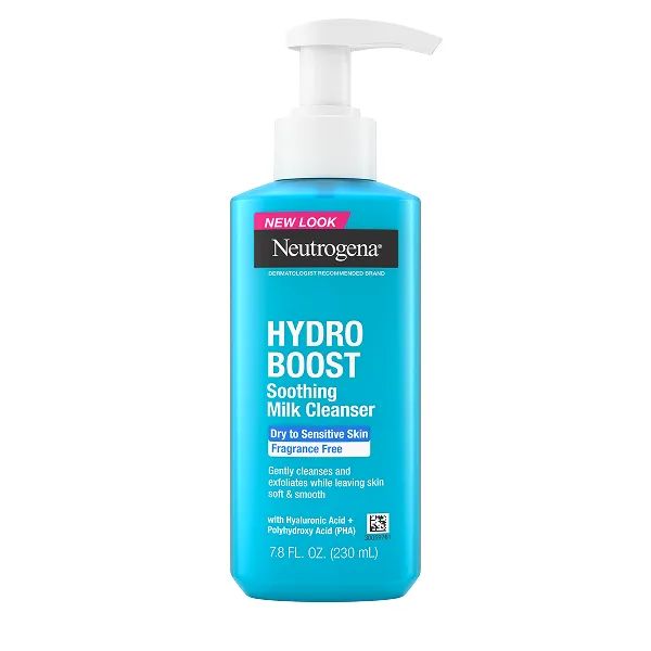 Neutrogena® Hydro Boost Hydrating Cleansing Gel, Fragrance Free, 7.8 Fl. Oz, front packaging card image