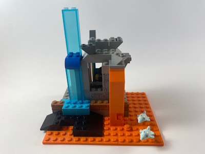 Photograph of LEGO creation "Cole's Lava Toilet"