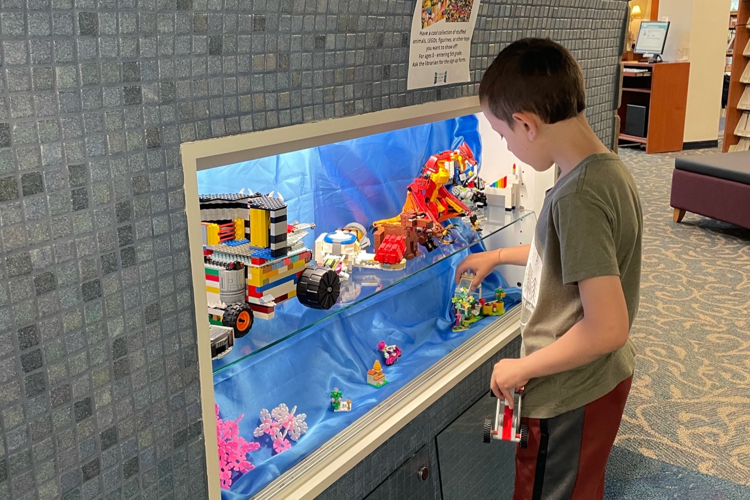 Legos on Display at Library