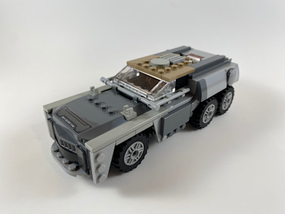 Photograph of LEGO creation "Cyberpunk 2077 Six Wheel Sedan"