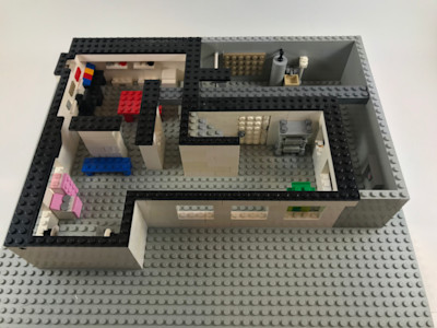 Photograph of LEGO creation "The Basement"