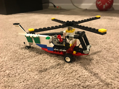Photograph of LEGO creation "Crude Helicopter"