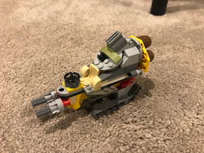 Photograph of LEGO creation "Rocket Sled"
