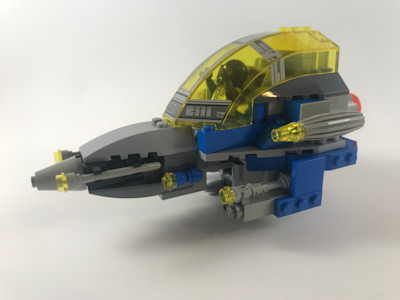 Photograph of LEGO creation "Retro Space Fighter MK IV"
