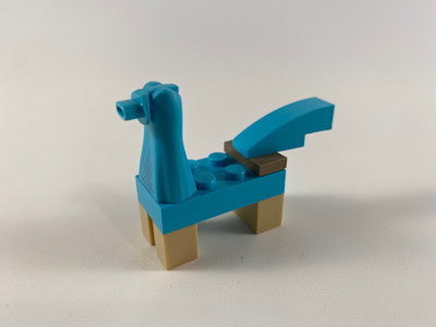 Photograph of LEGO creation "Blue Llama"