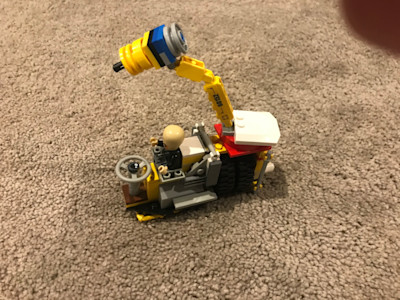 Photograph of LEGO creation "Garbage Skiff"