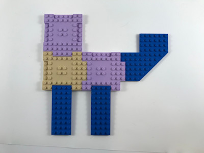 Photograph of LEGO creation "Kitty Cat Mosaic"