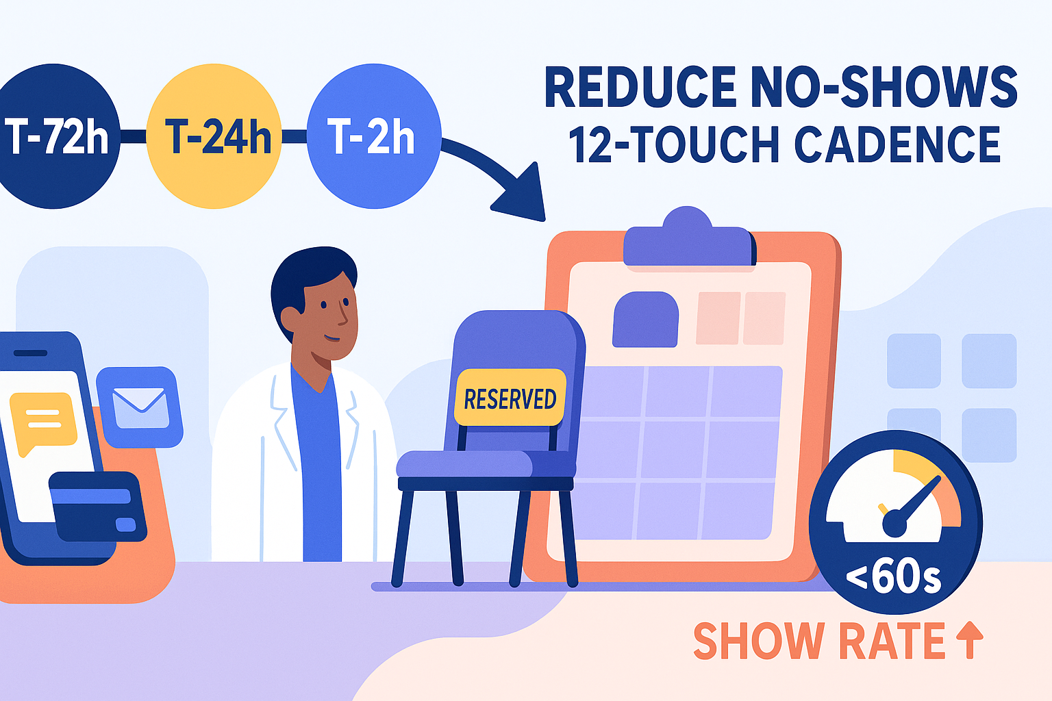 Reduce No‑Shows (12‑Touch Cadence)