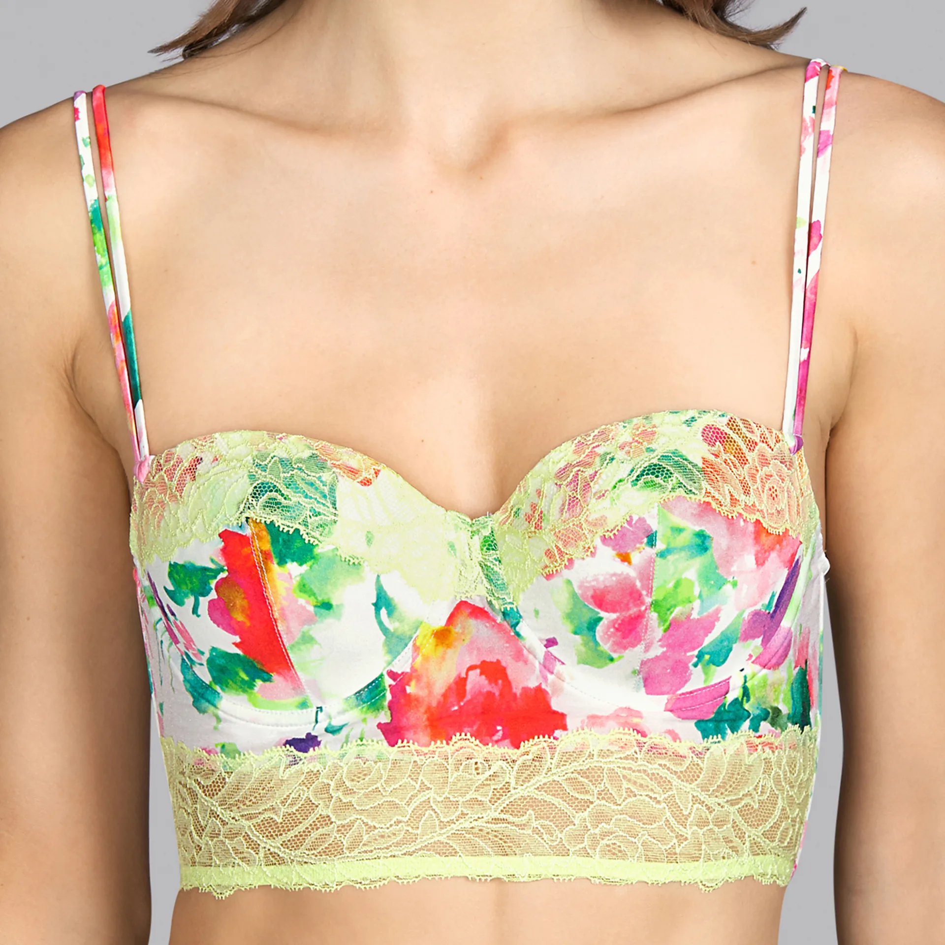 Floral Lace Back Bandeau Bra