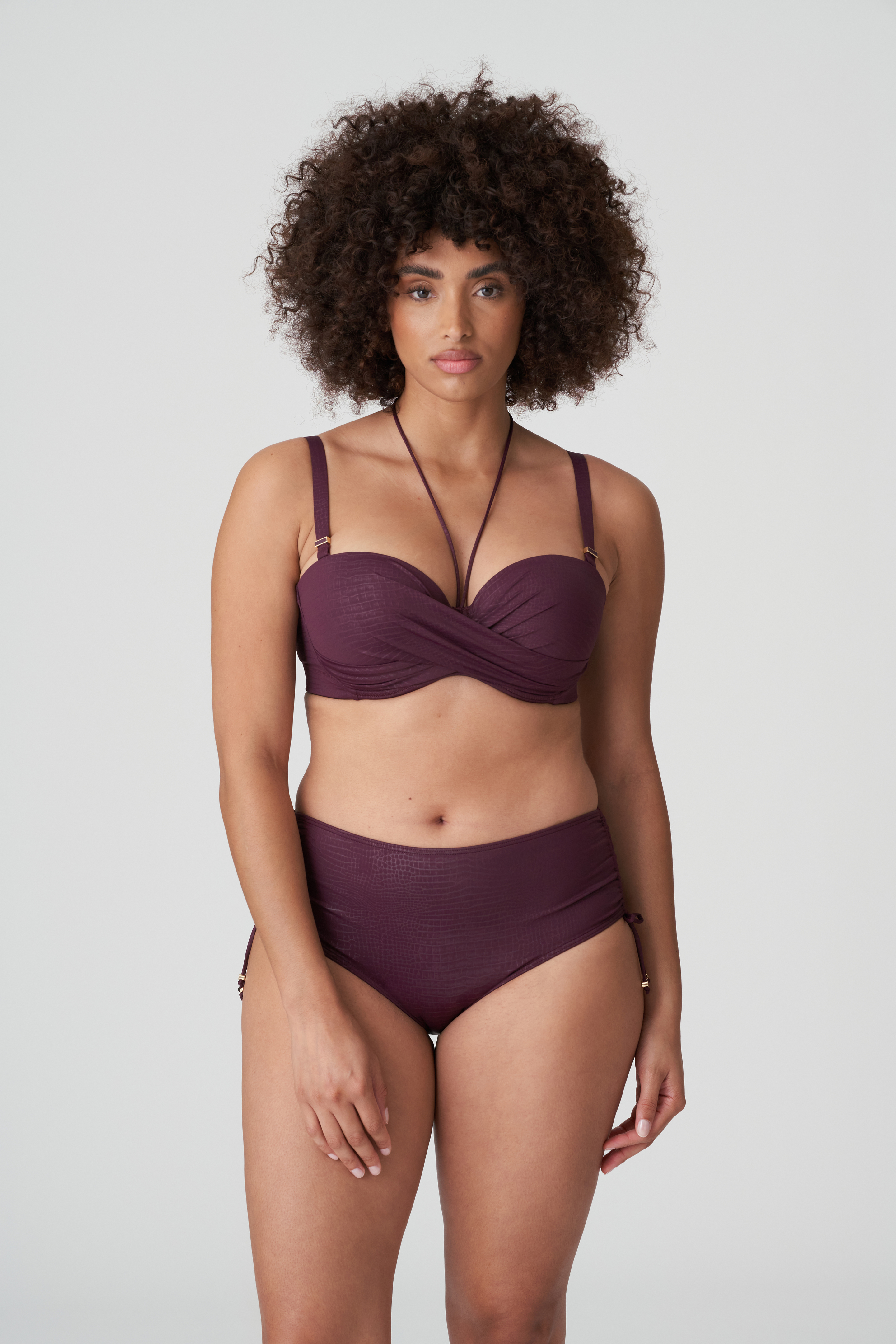 PrimaDonna Swim Dalyan Wine Padded Strapless Bikini Top