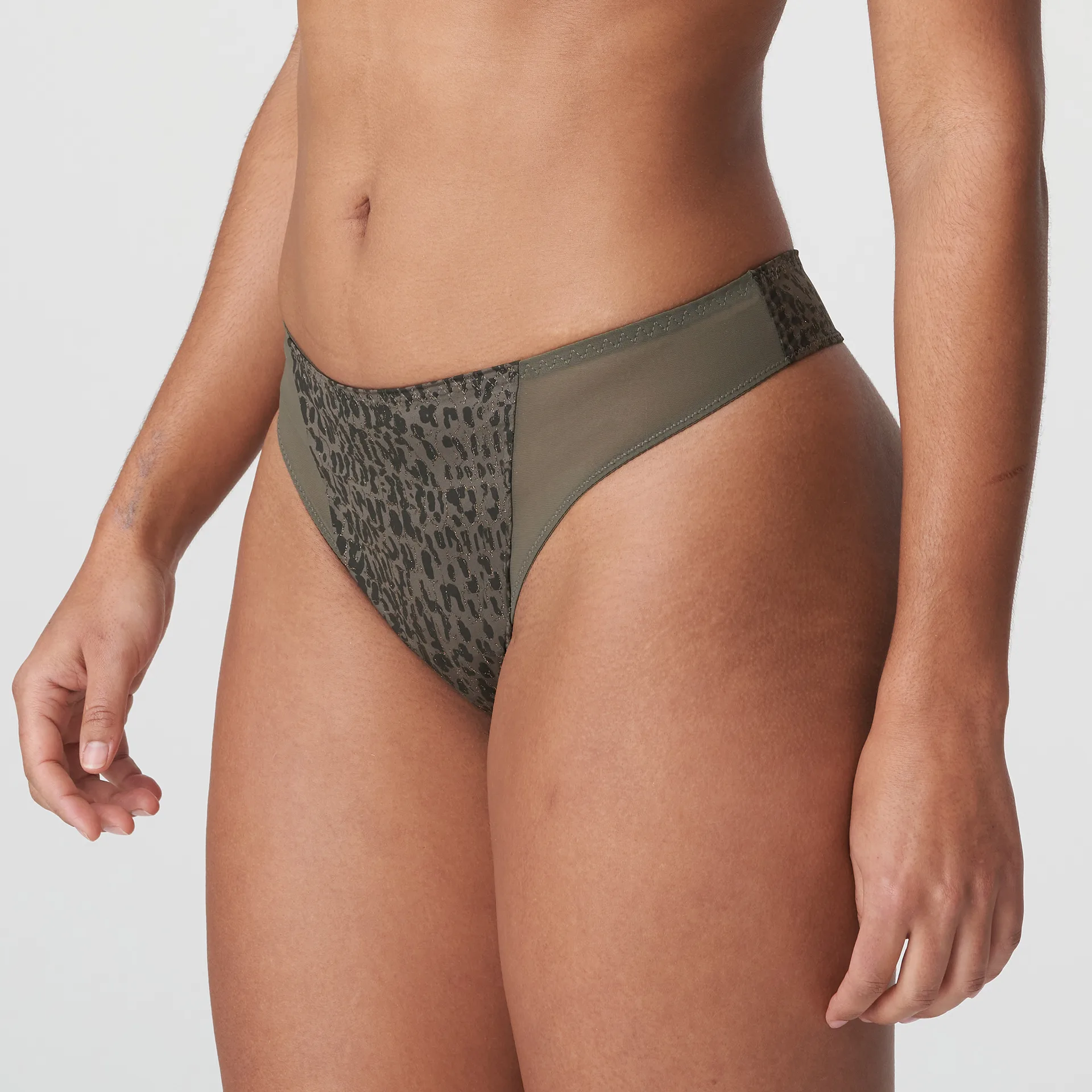 Reptile Stripe Mesh Highwaisted For Women // Seamless Underwear