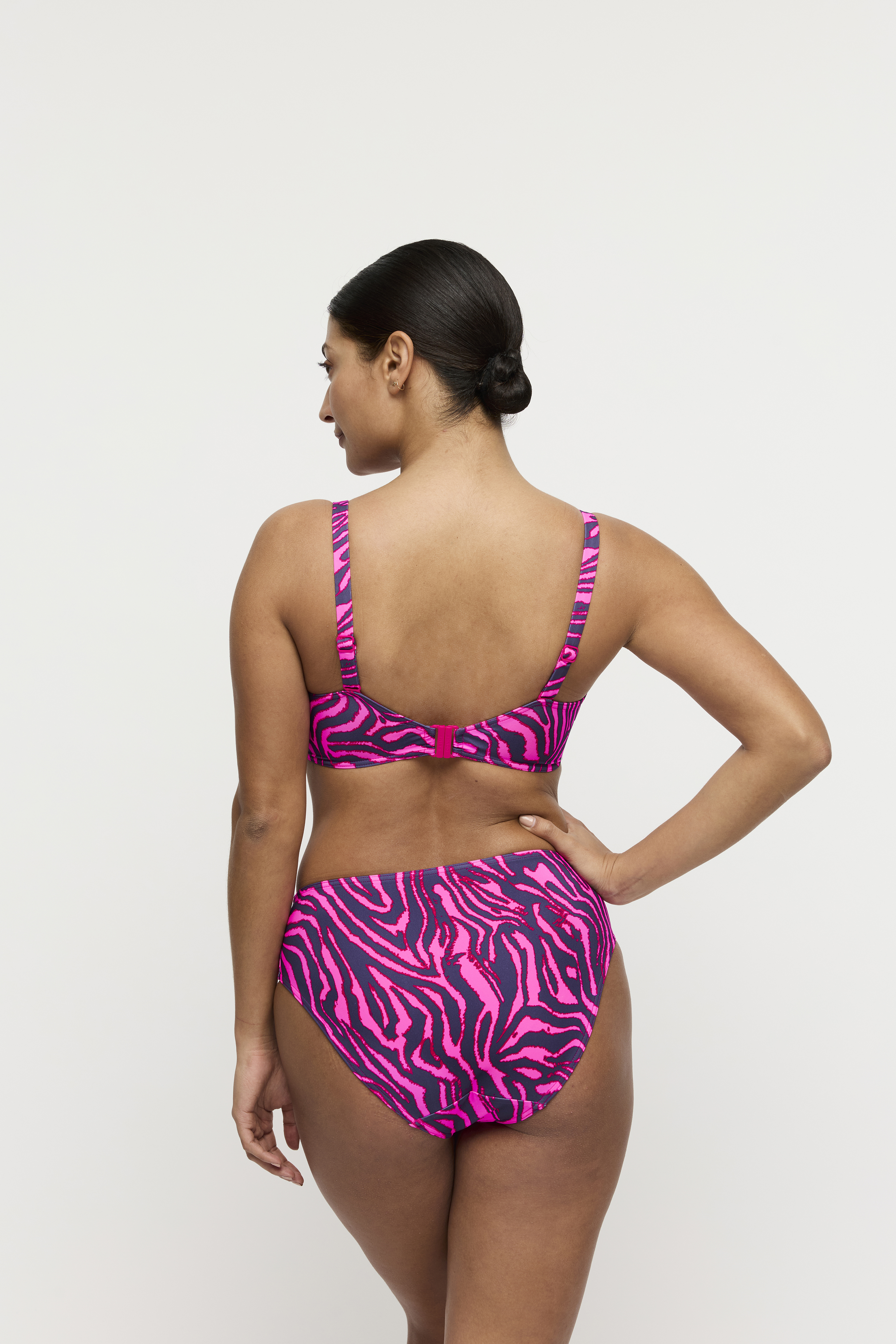 Primadonna Swim MALABO hot pink zebra full cup bikini top