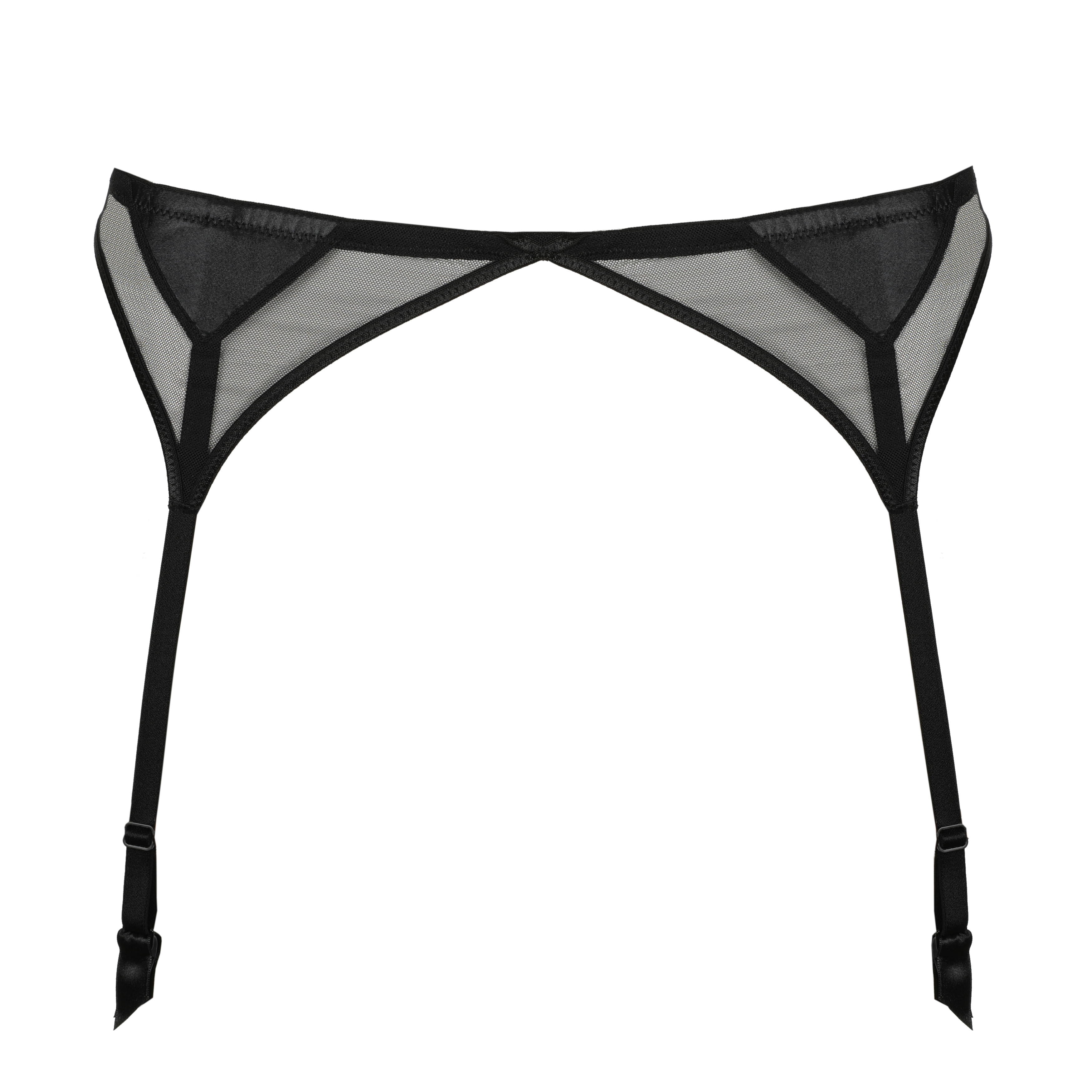 black mesh garter belt Enni Black Garter Belt, XS-4X main image 0