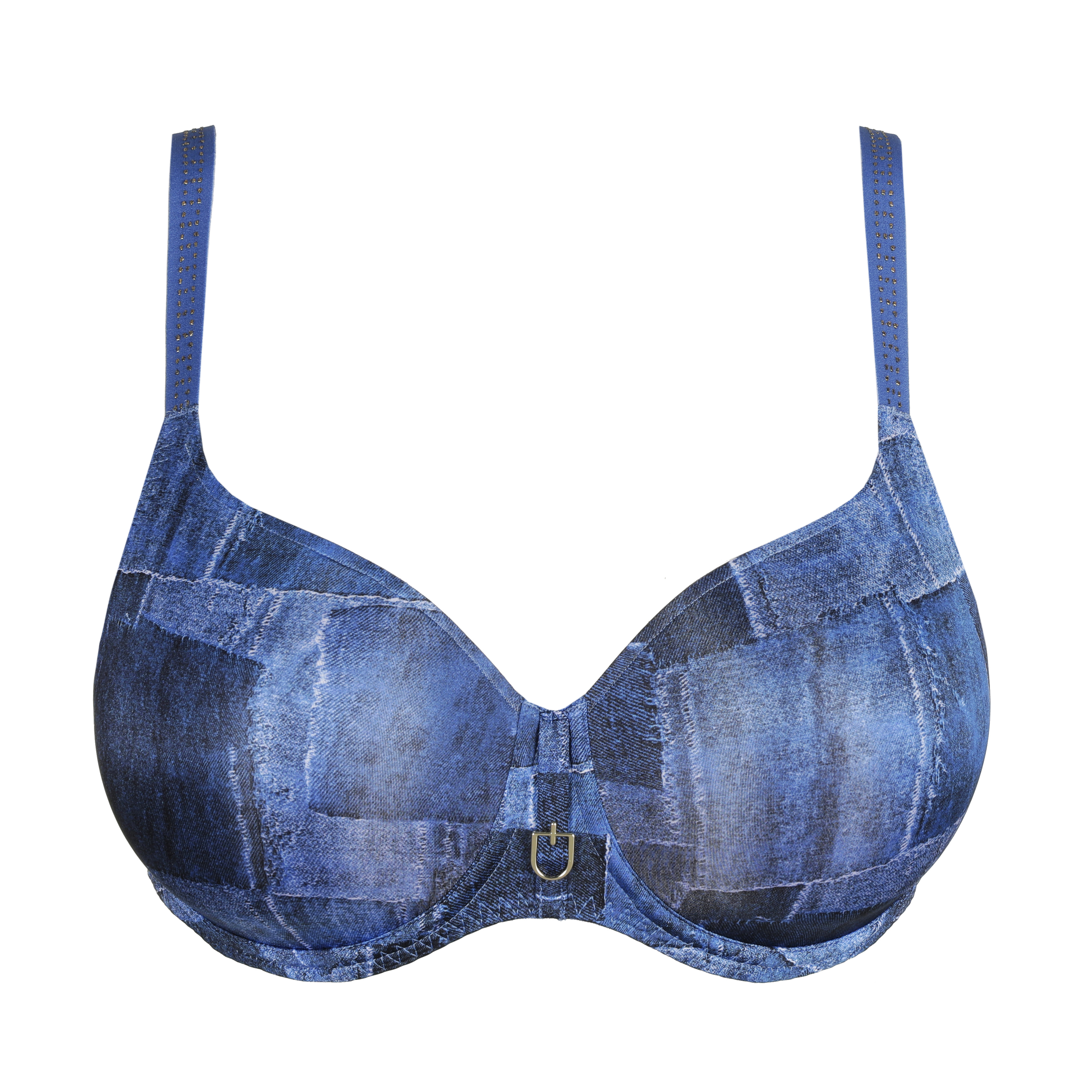 Primadonna Twist MAUNA Twill Blue padded heartshape bra
