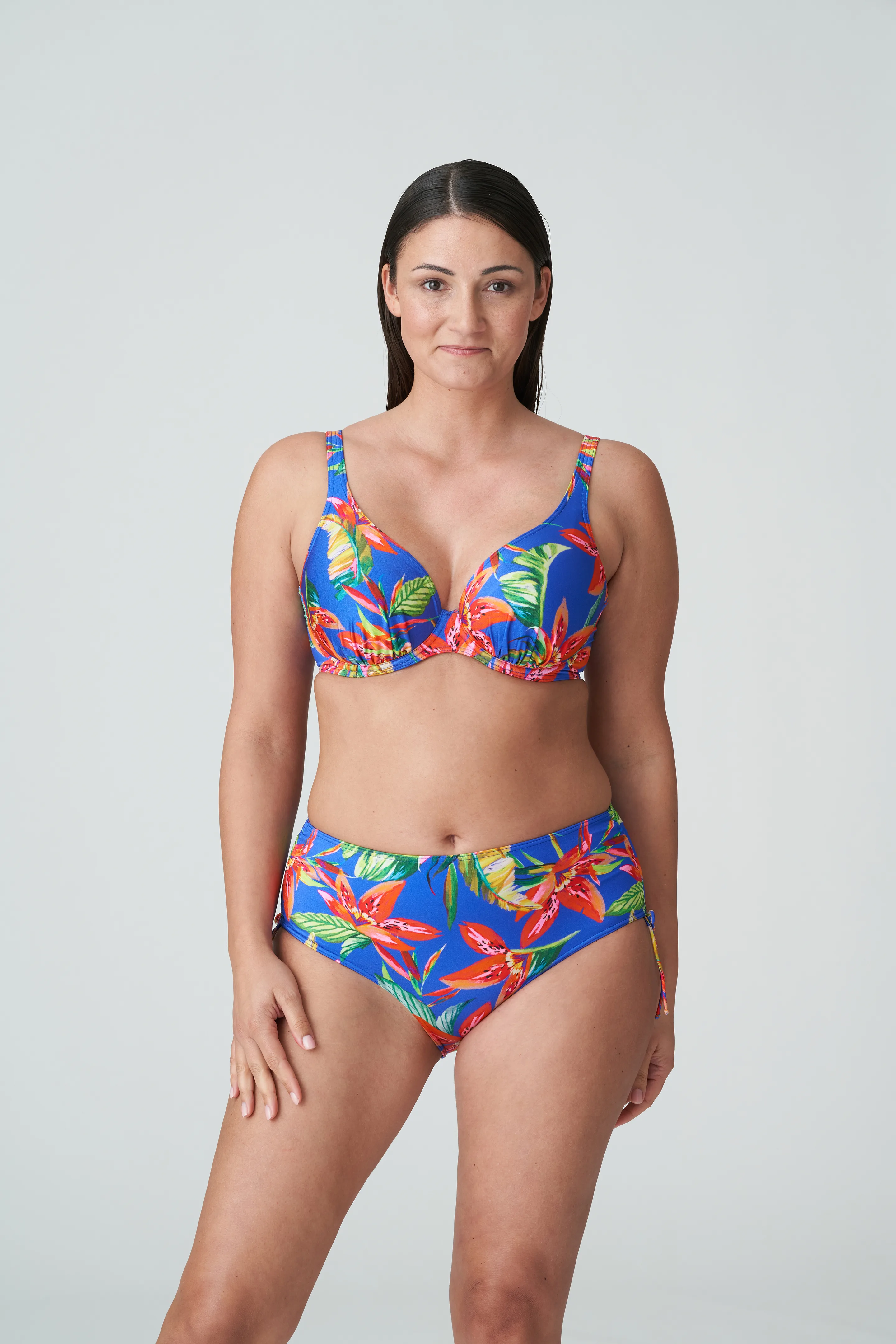 PrimaDonna Swim LATAKIA Tropical Rainforest half padded plunge bikini top